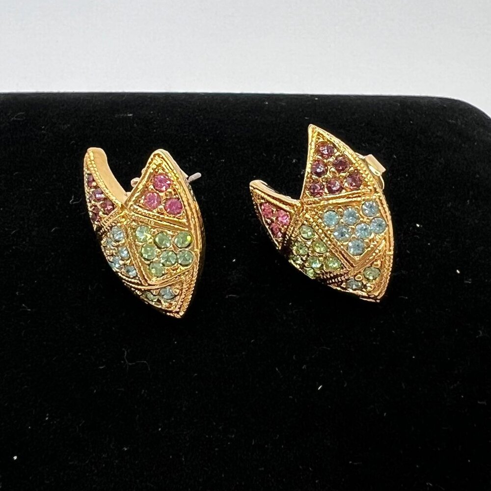 D'Orlan Pastel Shield Earrings (Susan Caplan Rediscovered)